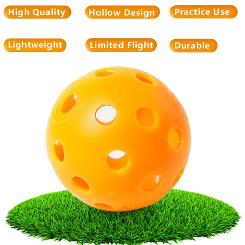 Orange Practice Golf Training Ball Limited Flight 40mm Hollow Plastic Airflow design for Swing Practice Driving Range Use