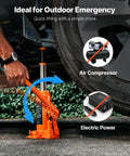 6 Ton Hydraulic Bottle Jack For Cars Trucks SUVs With 7.7 To 14.8 Inch Lifting Range Heavy Duty Welded Body Orange in use
