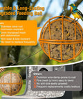 Metal Two In One Suet Ball Holder And Water Bowl For Birds showcasing rust-resistant stainless steel, part of smart feeder setup