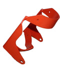 Deluxe One Size Fits All Orange And Black Motorcycle Wheel Chock With Quick Disconnect Mounting Plate And Built In Front Tire Tie Down Solid