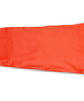 Close-up of USA Made 18 Inch By 60 Inch Orange And White Nylon Windsock Kit for rugged airport signaling and easy mounting.