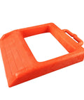 Pallet Jack Chock Heavy Duty Wheel Stopper For Pallet Jacks And Trucks Stabilizes Wheels For Safer Handling Durable Orange Plastic And Composite