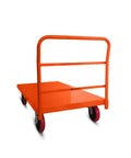 Orange Platform Cart Industrial Dolly Cart 3300LB Heavy Duty 60” x 30” Platform Hand Truck with diamond plate and swivel wheels