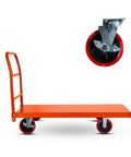 Orange ✝️ Platform Cart Industrial Dolly Cart 3300LB Heavy Duty 60” x 30” Platform Hand Truck with 8'' Moving Swivel Wheels