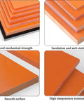 Bakelite Phenolic Resin Flat Plate Sheet For Easy Machining And Dope Insulation 300 x 500 mm Thickness 5 mm Orange Red Insulating Board