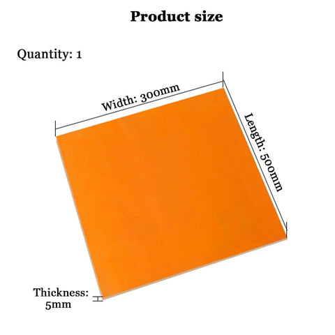 Bakelite Phenolic Resin Flat Plate Sheet For Easy Machining And Dope Insulation 300 x 500 mm Thickness 5 mm Orange Red