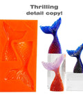 Silicone Mold Making Kit For Resin Soap And Candle Casting with mermaid tail silicone mold and cast pieces