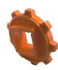 2.5 Inch Bore Molded Non Split Sprocket With 9 Teeth Orange Square Bore Thermoplastic Built Tough Drive Gear side view
