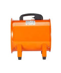 Rear view of Industrial Portable Air Mover Blower Fan 12 Inch VEVOR 3198 CFM 585W with durable steel orange body.