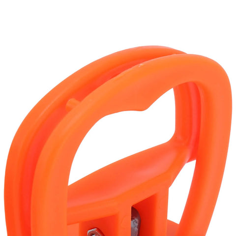 Close-up of orange handle on Two Pack Suction Cup Lifter for Glass and Tile Portable Vacuum Lifter Handheld Glass Puller