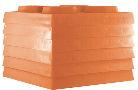 Lynx Levelers 6 Pack Leveling Blocks For Trailers And RVs With A 3 2 1 Pyramid System Stack to 3.5 Inches In Orange
