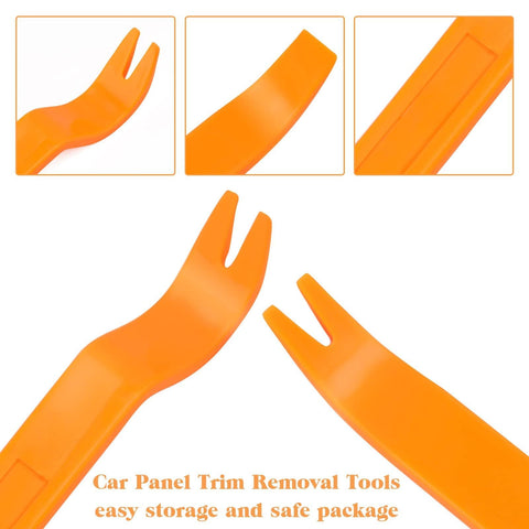 Auto Trim Removal Tool Kit Set With Four Thick Plastic Auto Clip Panel Pry Tools For Car Dash And Radio Installation