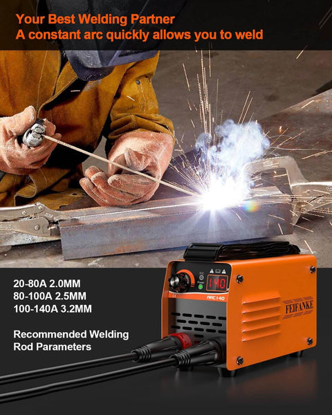 Person using Ultra Mini 140A 110V Arc And Lift TIG Welder With Shoulder Strap Portable 2 In 1 Welding Machine, FeifanKe visible