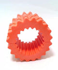 6HS Sleeve Bearing With Quadra-Flex OD 3-3/4 Inch, 2-piece split design in orange for industrial machinery and heavy-duty applications.