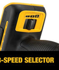 Close-up of 3-speed selector on 20V Max XR Oscillating Tool Kit With Blades And Charger Included