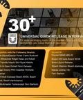 Oscillating Saw Blades 55 Piece Titanium Universal Set compatible with multiple tool brands, shown with quick-release interface.