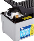 OTC 2510A Stinger 10,000 PSI Foot Operated Air/Hydraulic Pump for Rams, Presses, & Hydraulic Pullers, CHROME front view