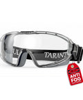 OTG Safety Goggles Over Glasses ANSI Z87.1 Plus Anti Fog UV380 Lenses Grey with clear lens and black strap.