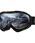 OTG Ski Goggles Over Glasses For Men Women Youth Anti Fog UV Protection Lens with mountain reflection on lens