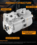 Close-up of Otobaijeni Hydraulic Pump 6C200-37300 6C200-37303 B2630HSD B3030HSD Compatible with Kubota showing structure and components