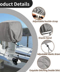 Heavy Duty Waterproof Outboard Motor Cover Fits 115 To 225 HP Engines 600D Oxford Cloth With PU Coating on boat motor