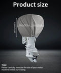 Heavy Duty Waterproof Outboard Motor Cover Fits 115 To 225 HP Engines 600D Oxford Cloth With PU Coating size guide