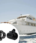 Outboard Rigging Hose Flange Union With Port Black Boat Cable Entry Sleeve And Rigging Tube for Marine Wiring shown with yacht