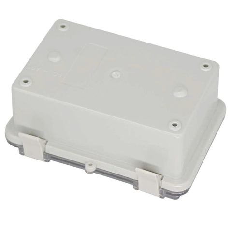 Outdoor ABS Plastic Electrical Junction Box IP65 Weatherproof Enclosure With Clear Hinged Cover And 2 Cable Glands 5.91 By 3.94 By 2.76 Inches view