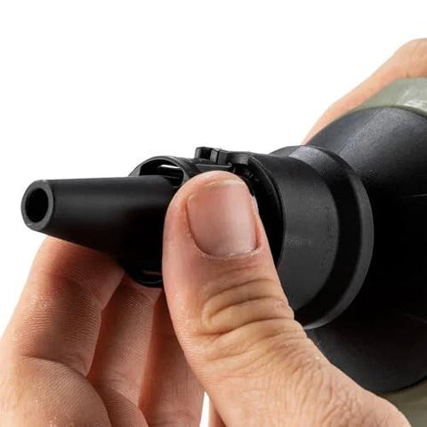 Adjusting nozzle on Outdoor Adventure 18V LXT Brushless Cordless High Speed Blower and Inflator Tool Only With 447 MPH Max Air 39 CFM