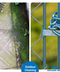 Before and after outdoor cleaning with a 3-Pack 7" Stainless Steel Wire Brushes - 40% Denser Than Standard Brushes.