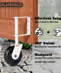 4.3 Inch Spring Loaded Gate Wheel Caster For Outdoor Gates Heavy Duty Fence Gate Wheel With Shock Absorbing Spring 200 Lbs Capacity