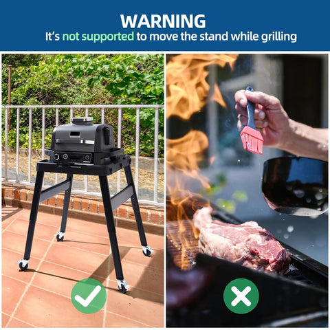 3 Inch Caster Wheels For Outdoor Grill Stand XSKUNSTAND With Brakes And 360 Degree Swivel 4 Pack Wheel Kit on grill stand