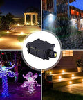 Rugged Outdoor Waterproof IP68 Junction Box for Electrical Wiring, 2 Way Plug, shown in various LED display settings.