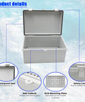 Waterproof Outdoor Electrical Enclosure Box With Wall Bracket Built To Handle The Elements IP65 Rated ABS Plastic