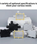 Outdoor Waterproof Junction Box 2 Pack Two Way Electrical Enclosure Transparent External Underground Cable Connector Box For 5mm 9mm 12mm 15mm Wires With Glands And Accessories Durable UV Resistant Dustproof displayed in various sizes and colors.
