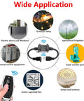 Remote Control Power Switch For Outdoor Use Waterproof Wireless Light Switch With 165 Feet Range Plug And Play Supports 110V 120V 250V 20A RF Module Relay Weatherproof Smart Socket For Patio Garden Garage Electrical Equipment, showing wide application options