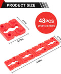 Dimensions of Outlet Box Spacers Kit 48 Pack for Loose Outlets and Switches, Wall Plate Stabilizers, Tile Backsplash Extenders