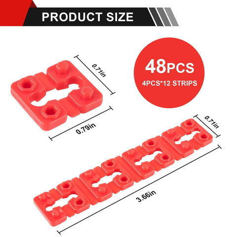 Dimensions of Outlet Box Spacers Kit 48 Pack for Loose Outlets and Switches, Wall Plate Stabilizers, Tile Backsplash Extenders
