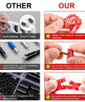 Comparison of Outlet Box Spacers Kit 48 Pack for Loose Outlets and Switches, showing durability and design features