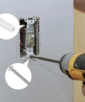 Installing Outlet Spacer Kit With 60 White Spacers And 90 6-32 Thread Round Head Screws In Six Lengths for DIY electrical installation