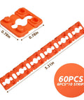 Outlet Spacers Set 60 Pieces For Electrical Box Extender Plastic Shims with dimensions and packaging displayed