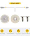 7/8 inch oval shower door roller replacement set with smooth rolling nylon wheel and hardware, features overview