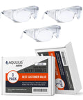 Three Over Eyeglasses Safety Glasses With Anti Fog Scratch Resistant Coating Pack Of 3 boxes