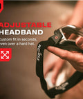 Close-up of Over Glasses Safety Goggles Anti Fog ANSI Z87.1 with adjustable strap in hand.