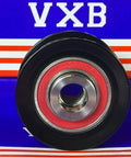 Close-up of 27415-0T070 Over Running Alternator Pulley for TOYOTA Camry Corolla with red and black design