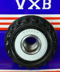 Front view of 920803 Overrunning Alternator Decoupling Pulley for Land Rover with gear-style and M16 x 1.5 LH thread