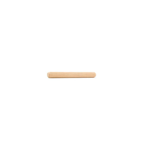 Oversized Dowel Pins 7/16 Inch By 3 Inch Pack Of 50 Fluted Dowel Joints for woodworking furniture and crafts, single pin view