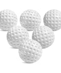 Replacement Golf Balls 2" - Pack of 6 - Oversized Plastic Balls for Beginners or Kids 3+ Years, white hollow design for safe practice.