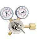 Oxygen Cylinder Regulator With CGA 540 Inlet And 9/16-18RH B Outlet, showing dual gauges, durable metal construction.
