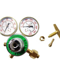 Heavy Duty Oxygen Regulator For Welding And Cutting Torch, 0 To 200 PSI Outlet And 0 To 4000 PSI Inlet, CGA 540, Brass Gauges